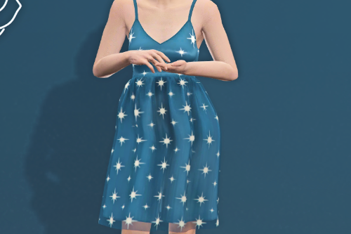 Starry Chiffon Dress for MP Female 