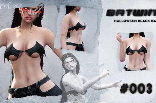 Strapless batwing top for MP Female - Halloween!