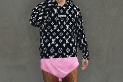 Supreme X Louis Vuitton Black Pullover - Pink undershirt Ac2c40 subrim