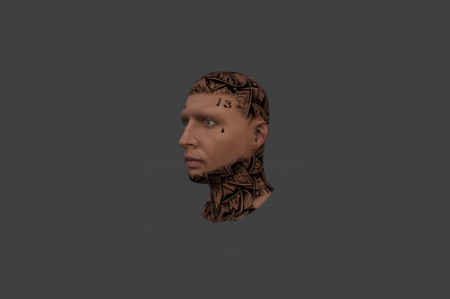 Sureno Head Tattoo for MP Male