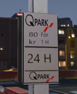 Swedish Qpark Signs