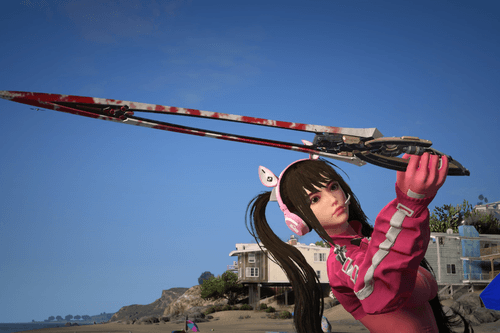 Sword From Stellar Blade (With Blood Damage)