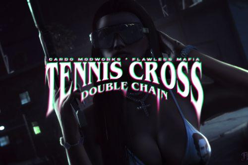 Tennis Cross Double Necklace for MP Female