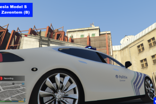 Tesla Model S Belgian Police Skin