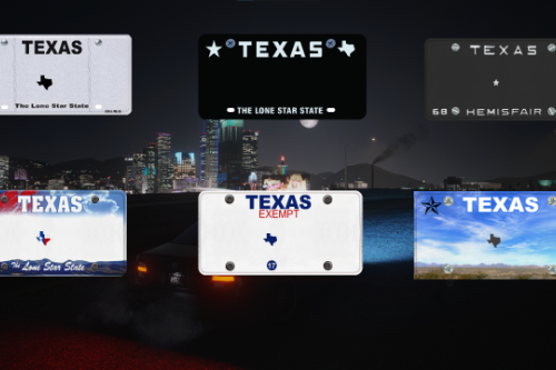 Texas License Plates & Font (Add-On)