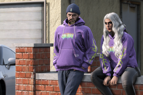 TGFbro - "Childish" (Purple Flames) Pullover Hoodie for MP Male/Female