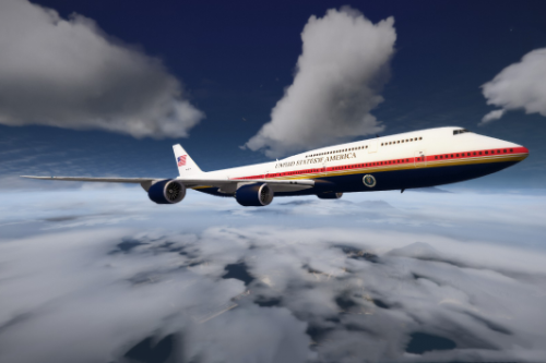 Trump designed New Air Force One Boeing 747-8i [Livery ]