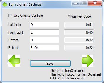Turn Signal Settings