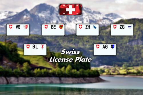 UNVG - Swiss License Plate A81df7 plate