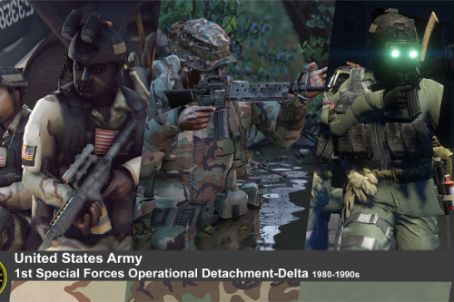 US Army,  1st Special Forces Operational Detachment Delta (Addon Ped/Replace Ped)(3 Camos)