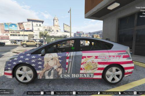 USS Hornet Kancolle Itasha Toyota Prius 