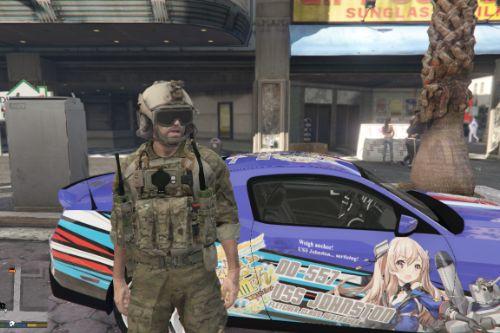 USS Johnston DD-557 Kantai Collection Itasha (痛車/痛车) for Ford Mustang Shelby GT500 2010