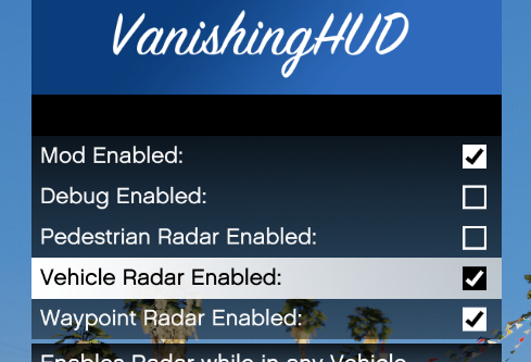 Vanishing HUD (Hide Radar)