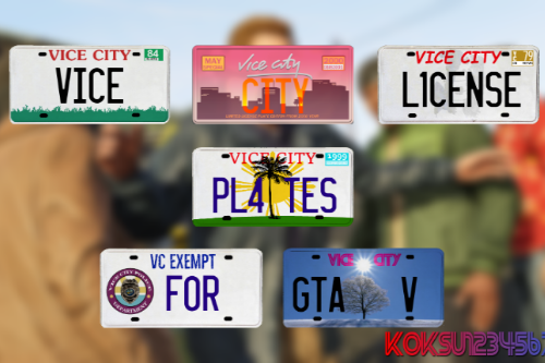 Vice City License Plates
