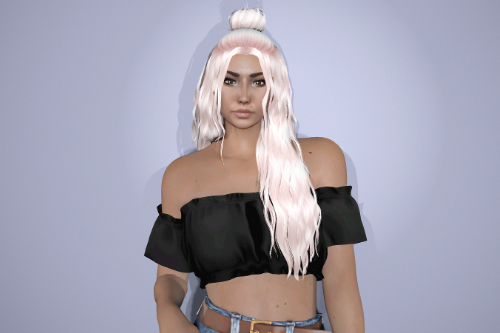 Wavy hair with bun for MP Female
