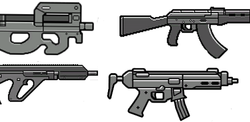 New Weapon icons for P90, MP5, AUG A3 and AK-47(mini icon pack)