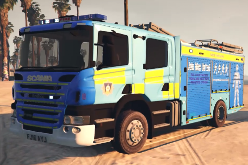 West Yorkshire Fire & Rescue Service - Prostate Cancer Awareness Livery - British - 2015 Scania P280