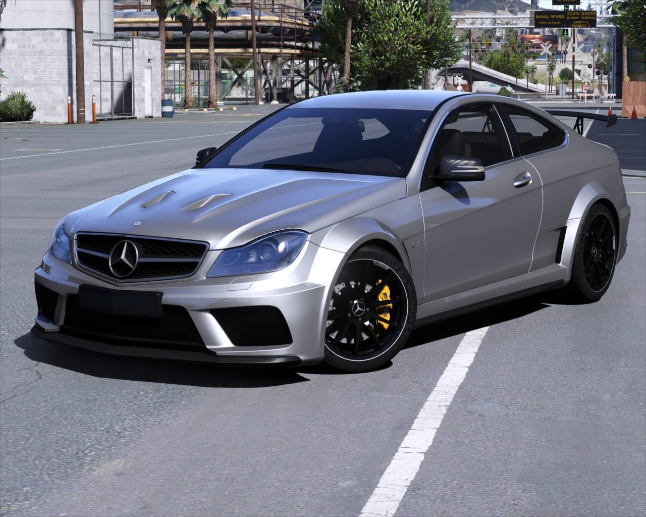 12 Mercedes Benz C63 Amg Coupe Black Series Add On Tuning Extras Template Gta5 Mods Com