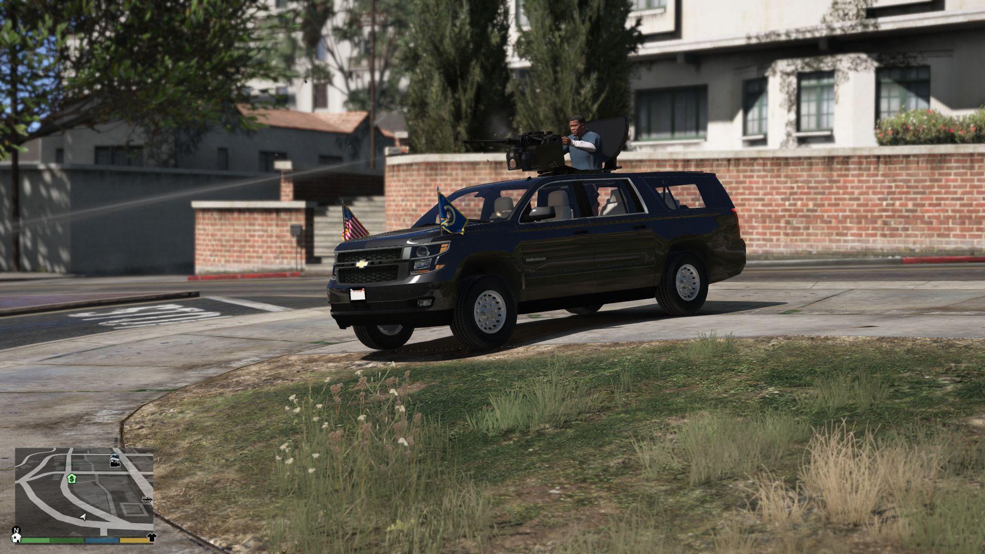 armored suburban with turret
