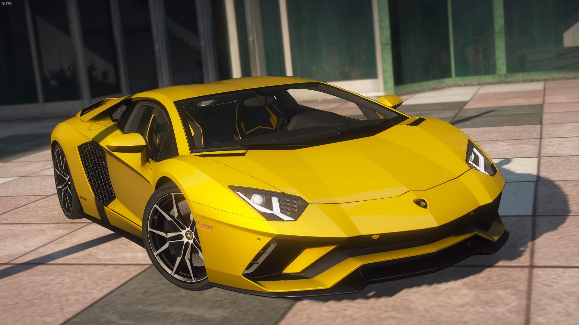 2017 Lamborghini Aventador S OIV Manual Spoiler Add on GTA5 