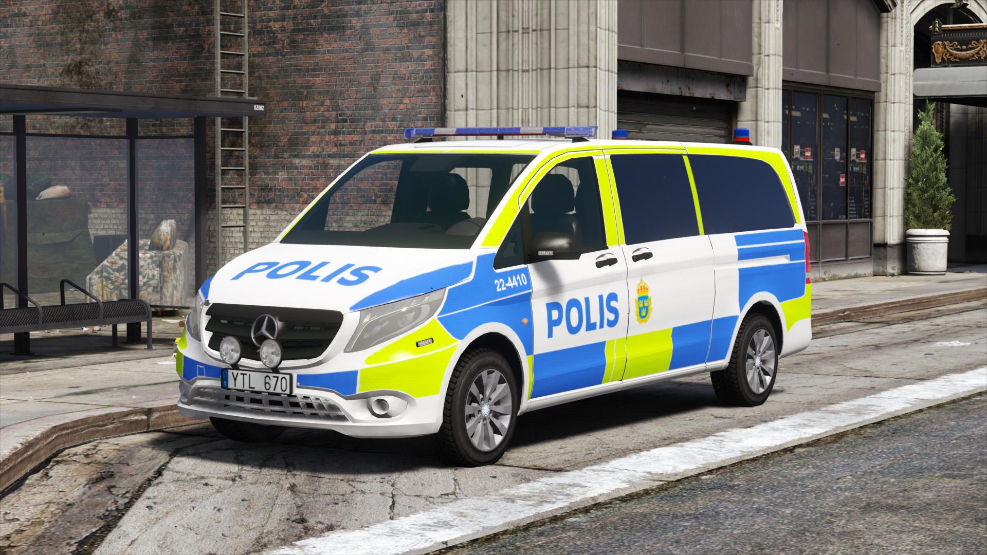 2018 Mercedes-Benz Vito Tourer Swedish Police [Replace] - GTA5-Mods.com