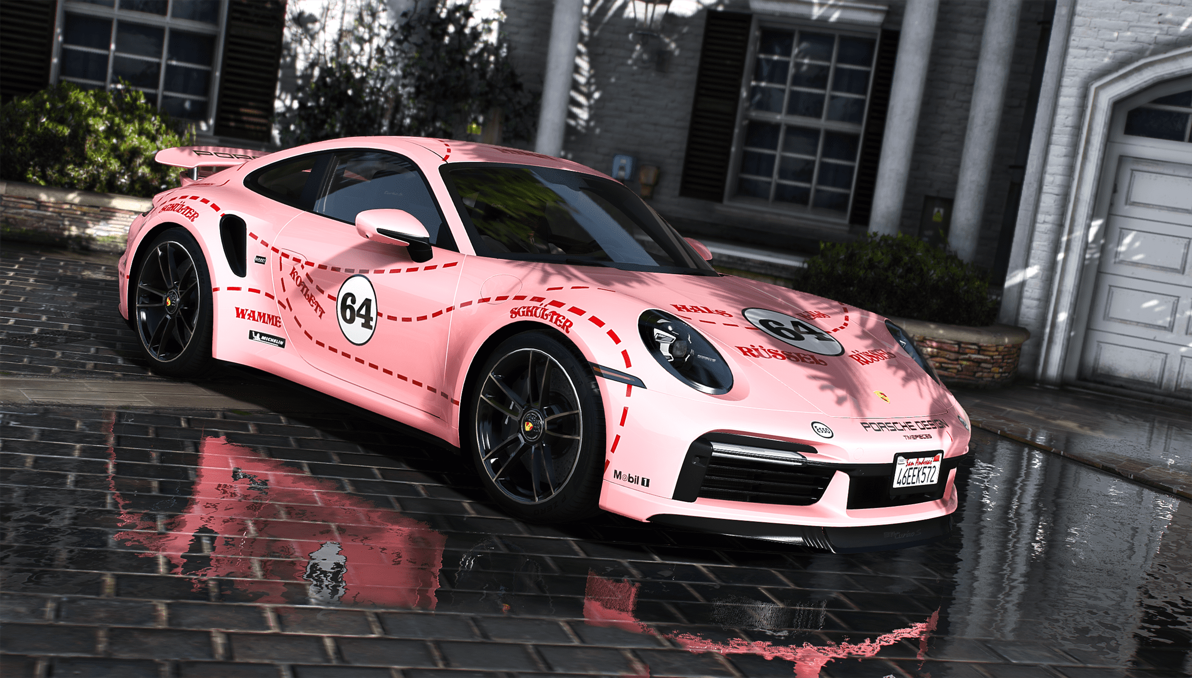 2021 Porsche 911 Turbo S (992)] Pink Pig Livery [4K] 