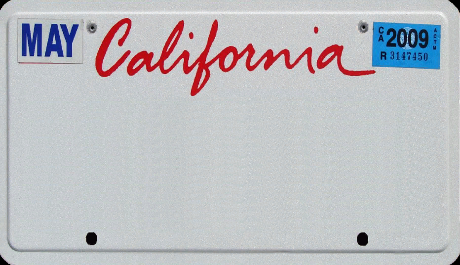 California license plate template free panaceleb