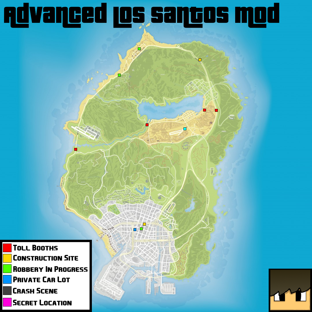 Grand Theft Auto V Map (Los Santos)