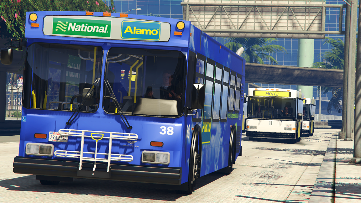 Alamo / National LAX Rental Car D40LF Shuttle Bus Livery