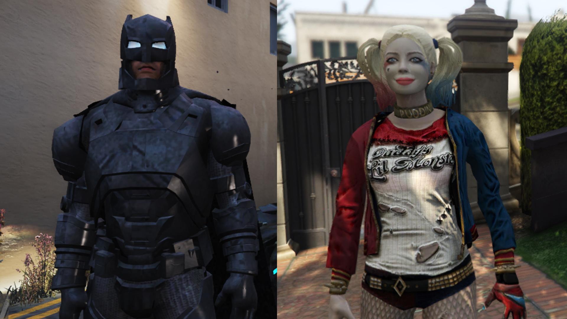 Armored Batman & Harley Quinn Retextured 