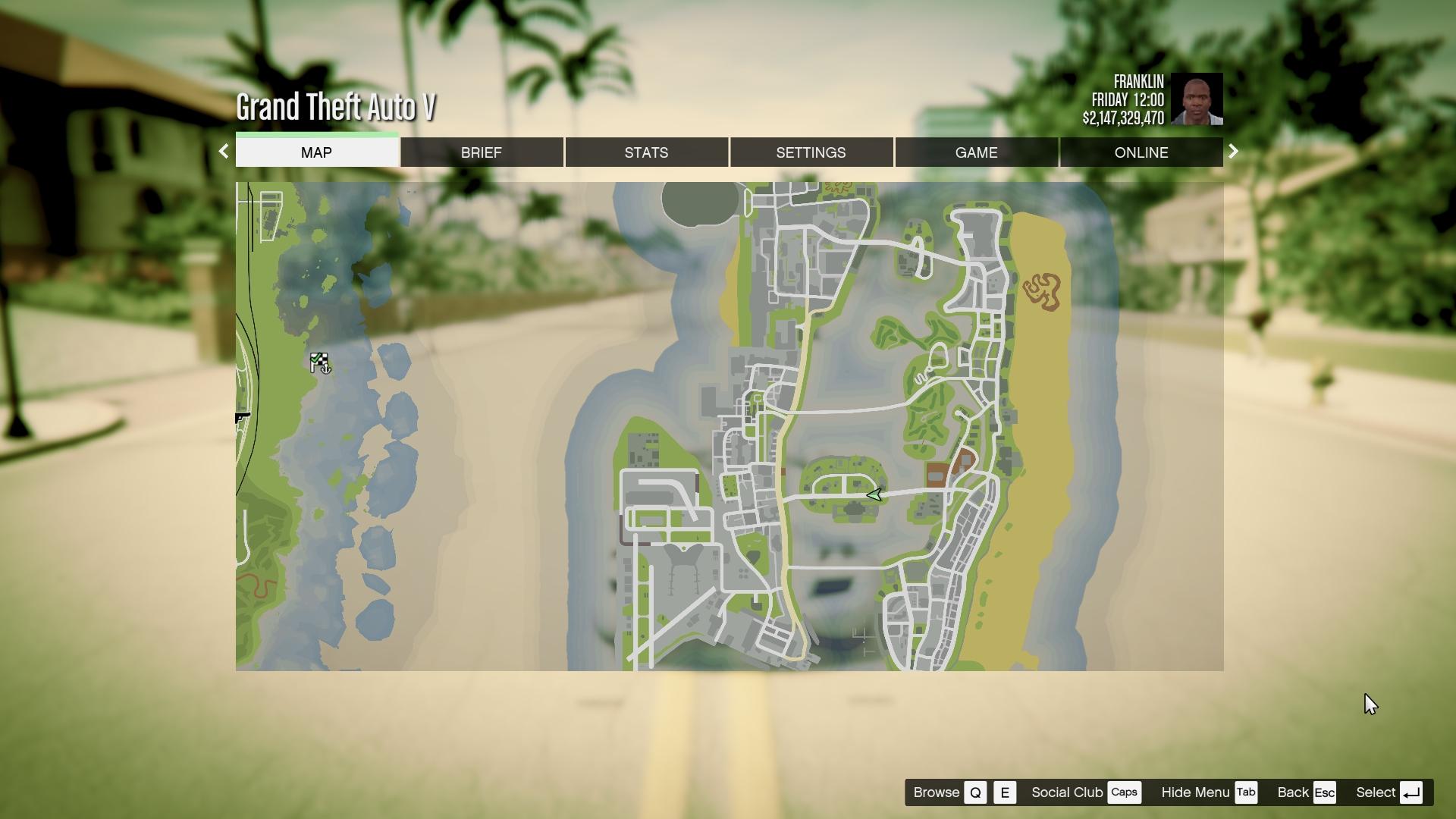 Game Map: Grand Theft Auto V - Atlas View