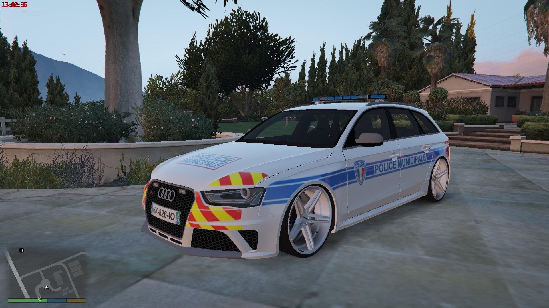 Audi RS4 french police municipale [nonELS-ELS] - GTA5-Mods.com