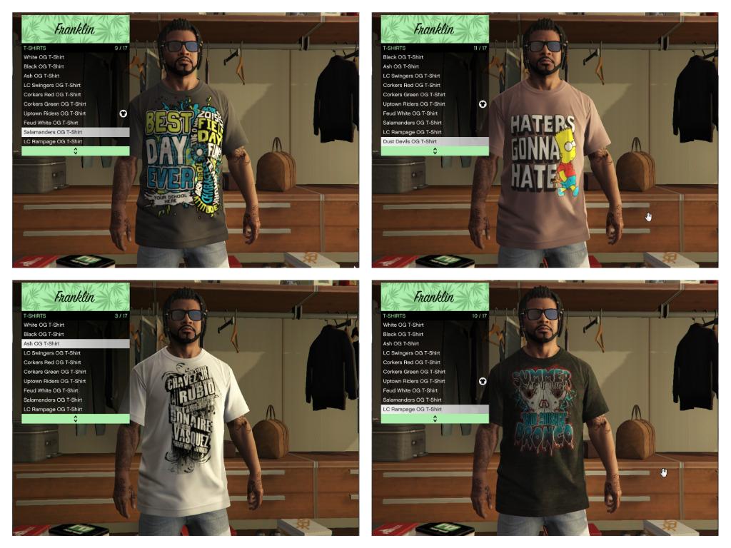 Awesome T-Shirts Pack for Franklin - GTA5-Mods.com