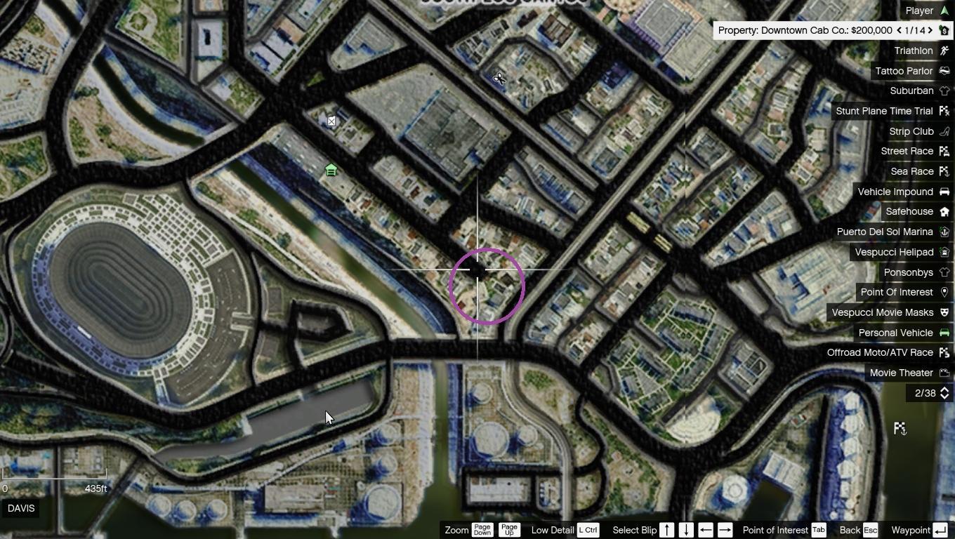 Where is Grove Street on the GTA 5 map?