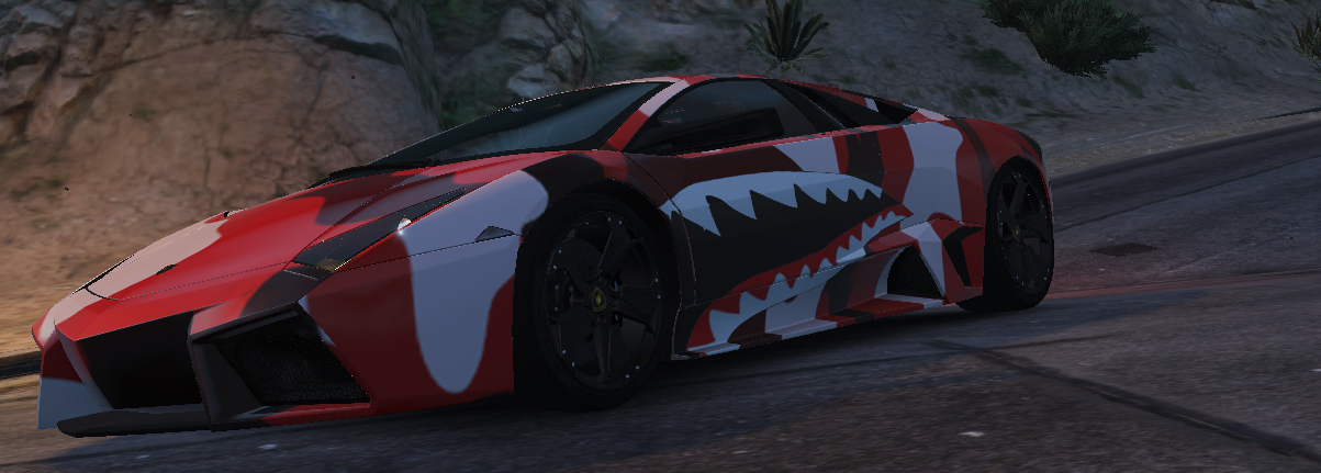 Bape Shark Lamborghini Texture (RED) 