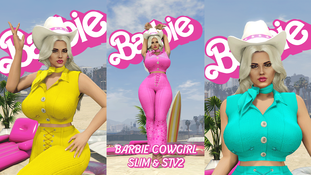 Barbie Cowgirl Outfit Set (Slim Body and STV2) - GTA5-Mods.com