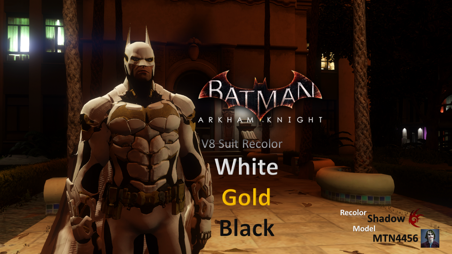 Batman Arkham Knight v8 Suit White Gold and Black Recolor - GTA5-Mods.com