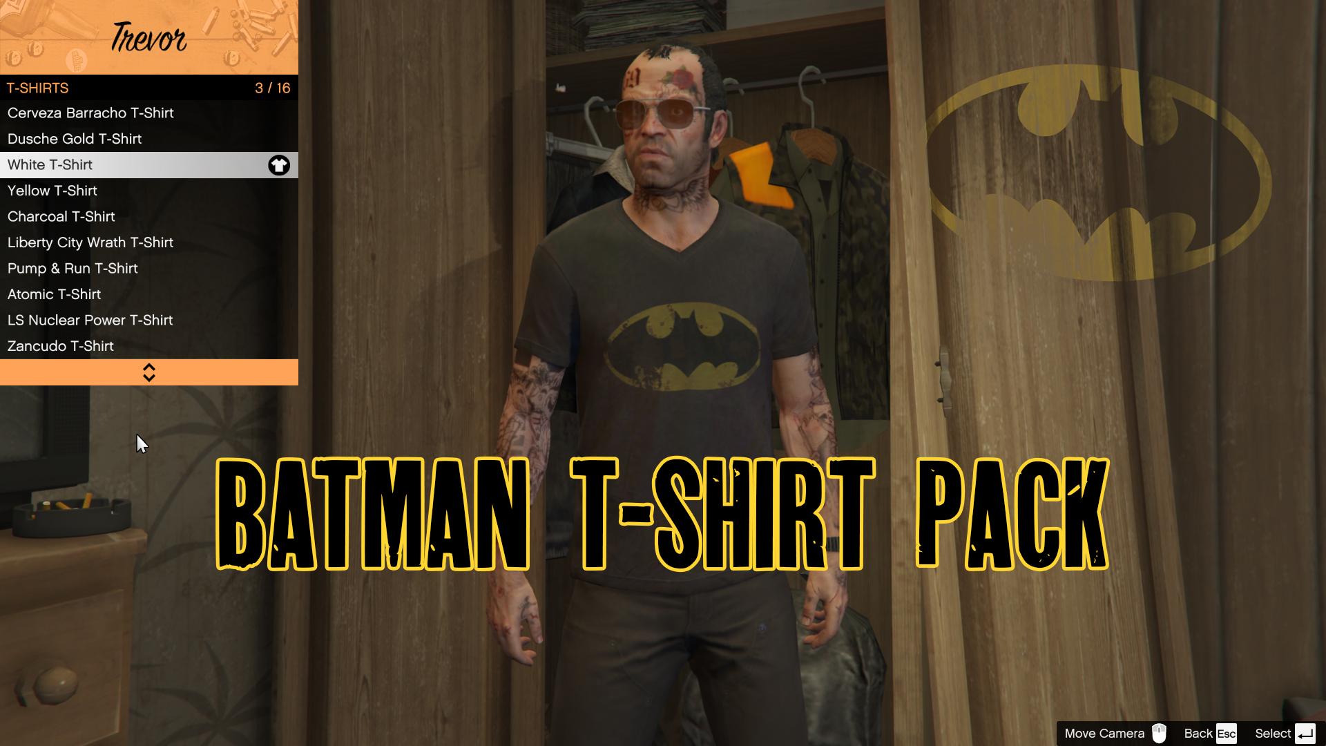 Batman T Shirt Pack For Trevor Gta Mods Com