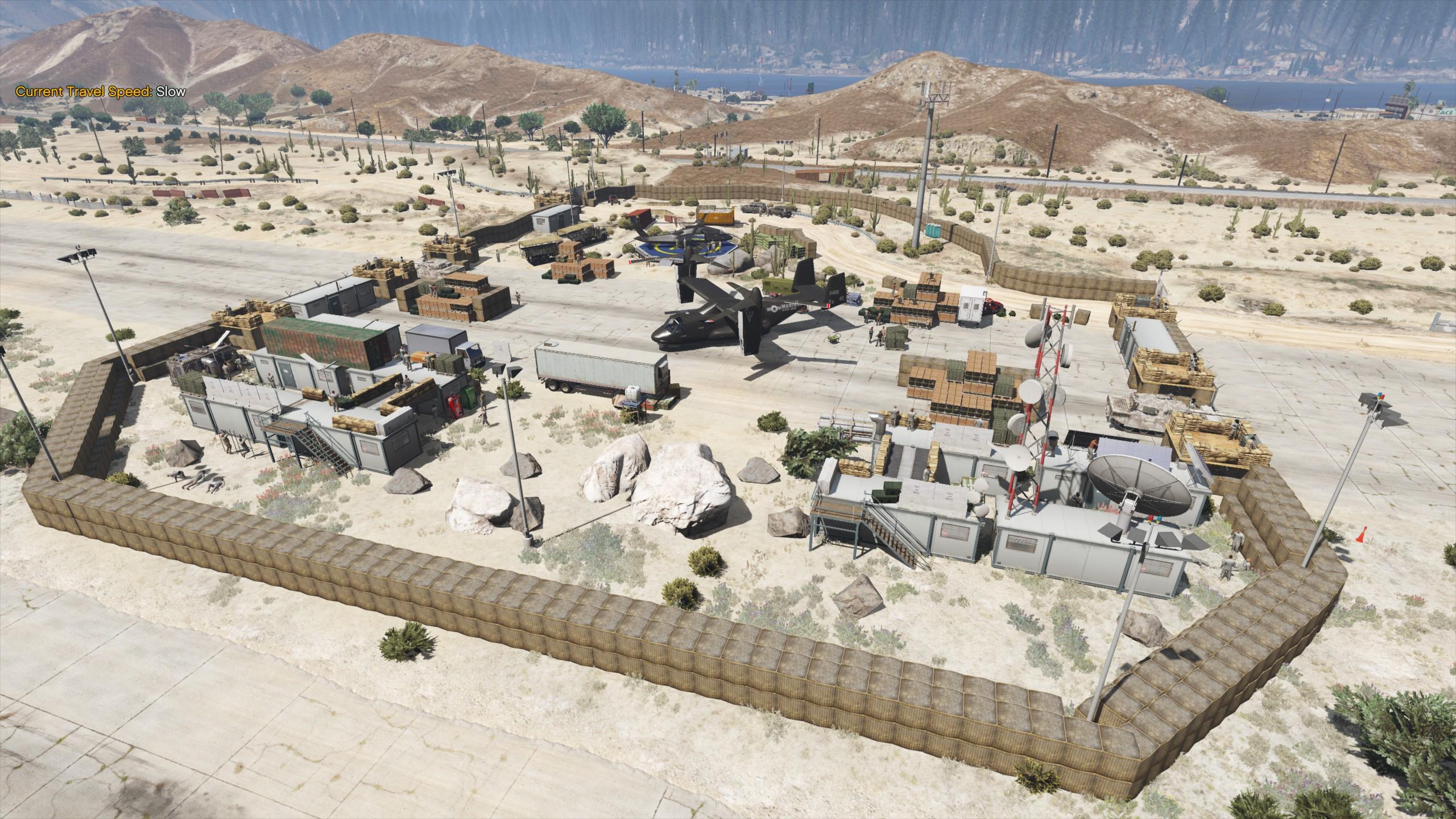 The army camp in gta v map