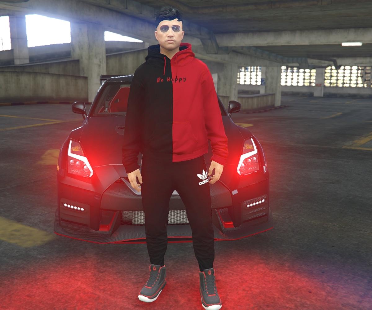Be Happy Hoodie for MP Male - GTA5-Mods.com