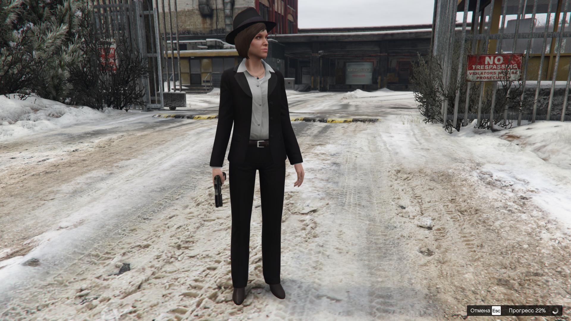 Black suit with Fedora hat for Karen/Michelle - GTA5-Mods.com