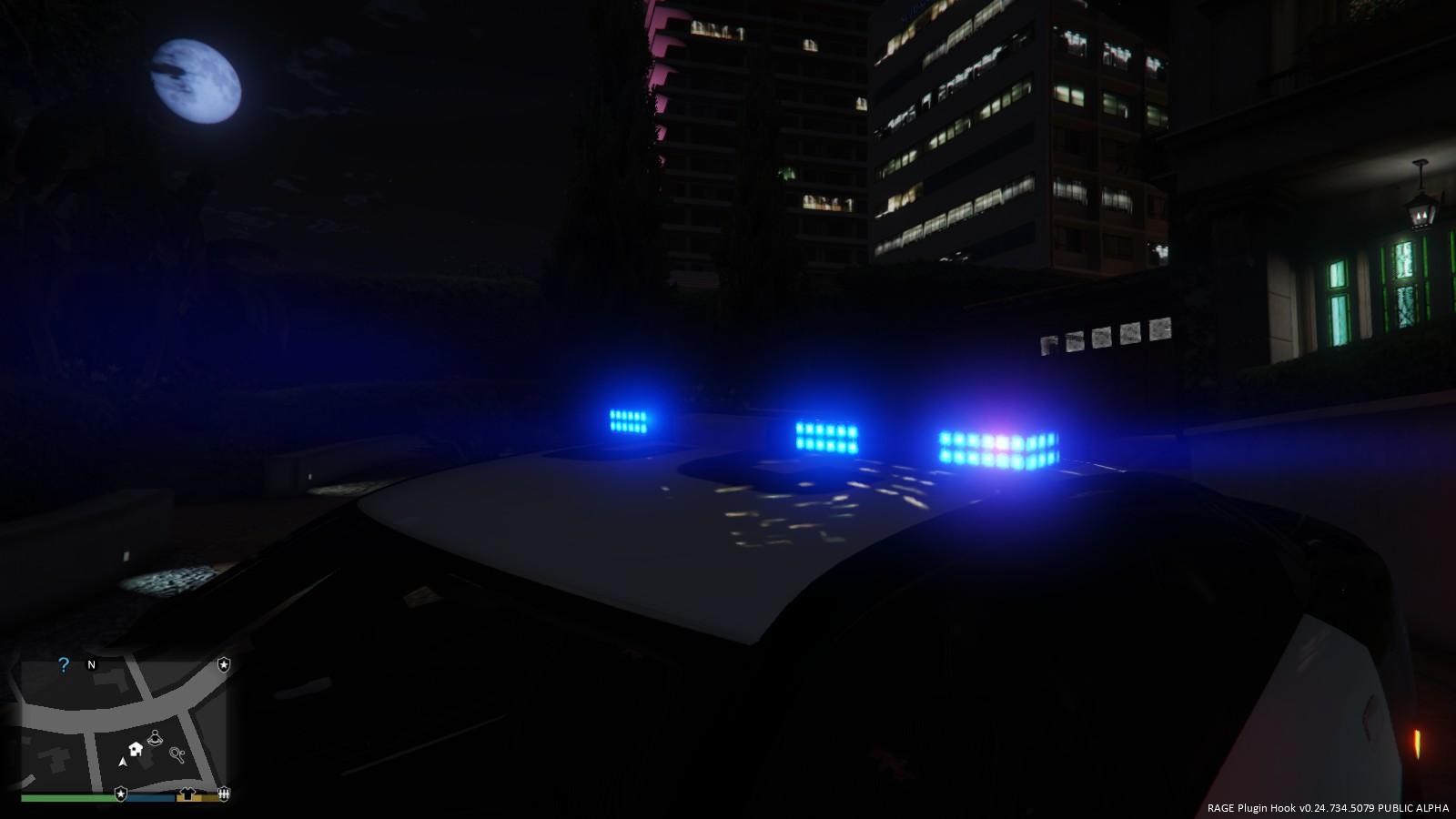 Blue Lightbar and Amber Parking Lamps for Police Stanier, Police ...