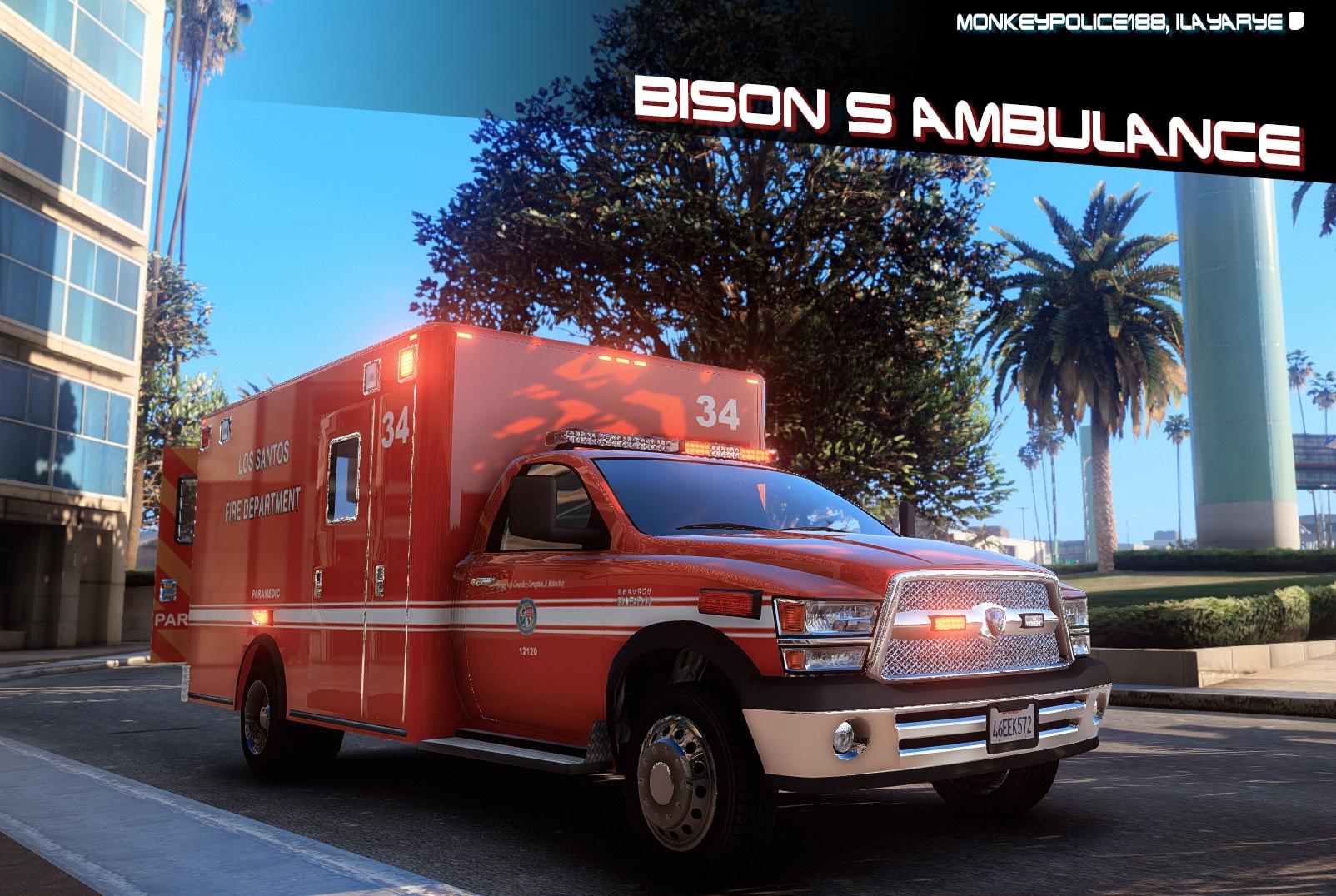 Bravado Bison S Ambulance [Add-On | Replace | Liveries | Template ...