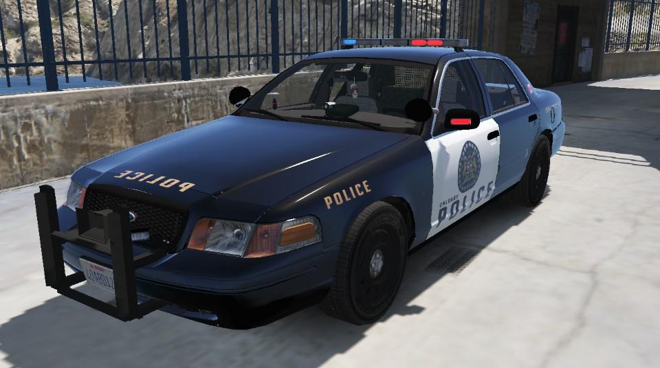 Calgary Police Service Cvpi Black And White - Gta5-mods.com