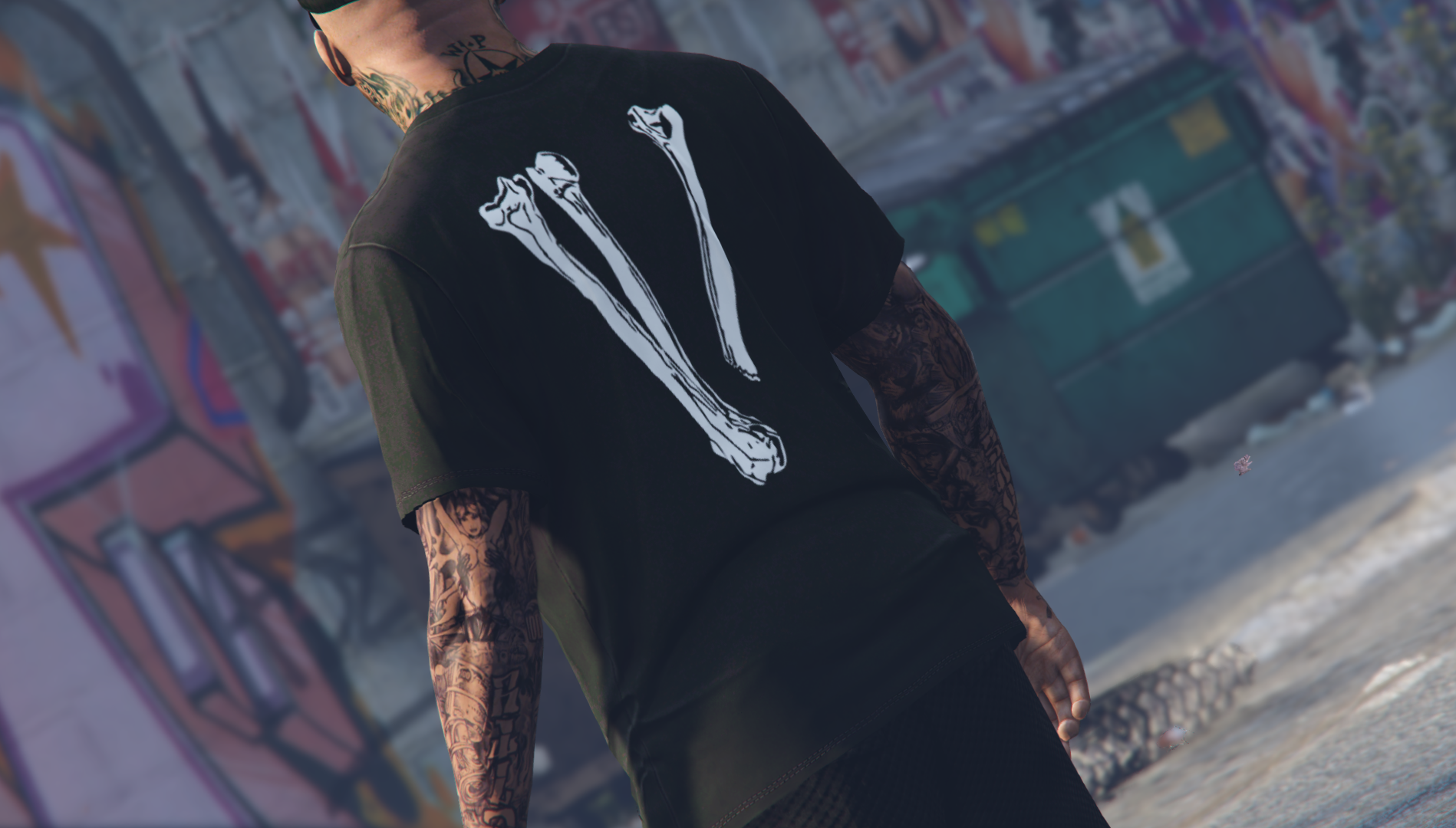 T-shirt VLONE Skull for Franklin - GTA5-Mods.com