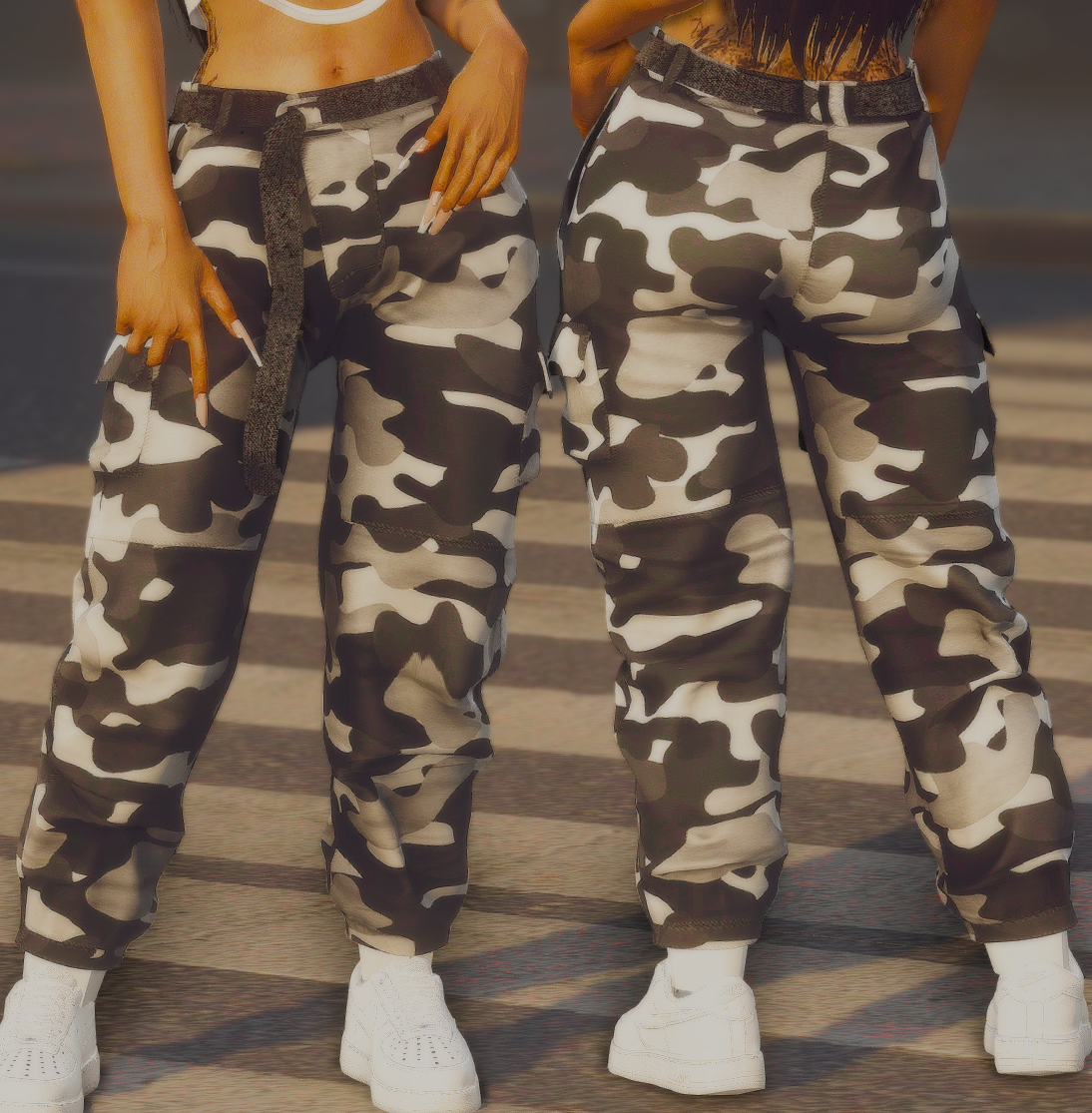 Camo Cargo Pants For MP Female 