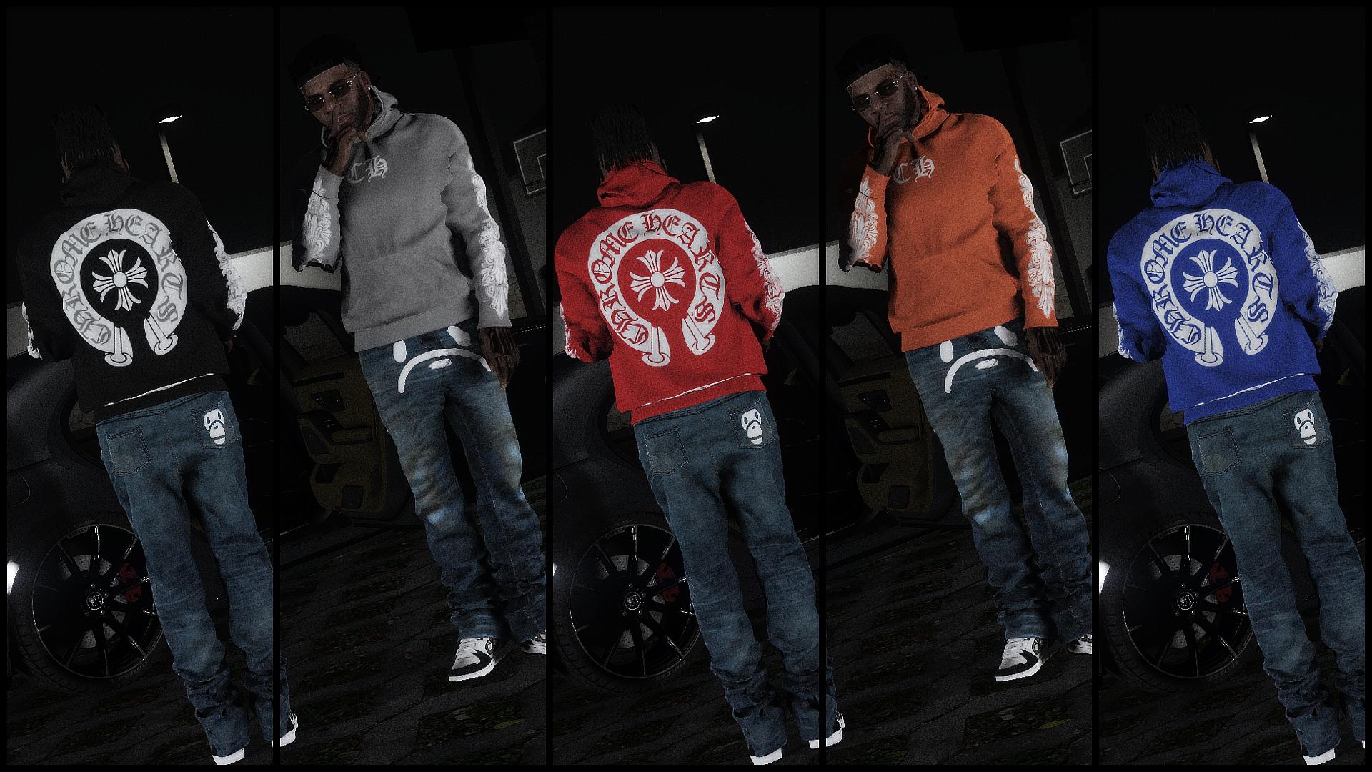 Chrome Hearts Hoodie Part 2 For Franklin. - GTA5-Mods.com