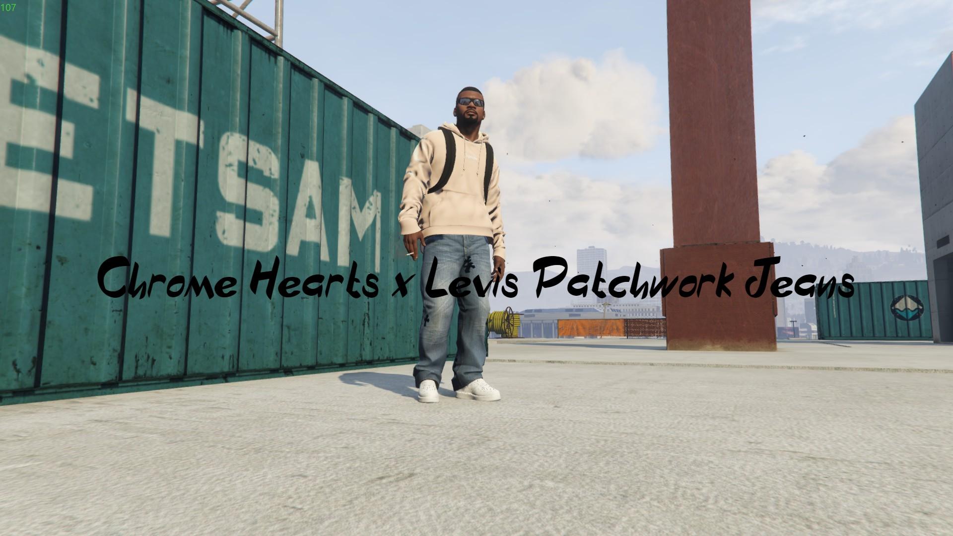 Chrome Hearts x Levis Patchwork Jeans 