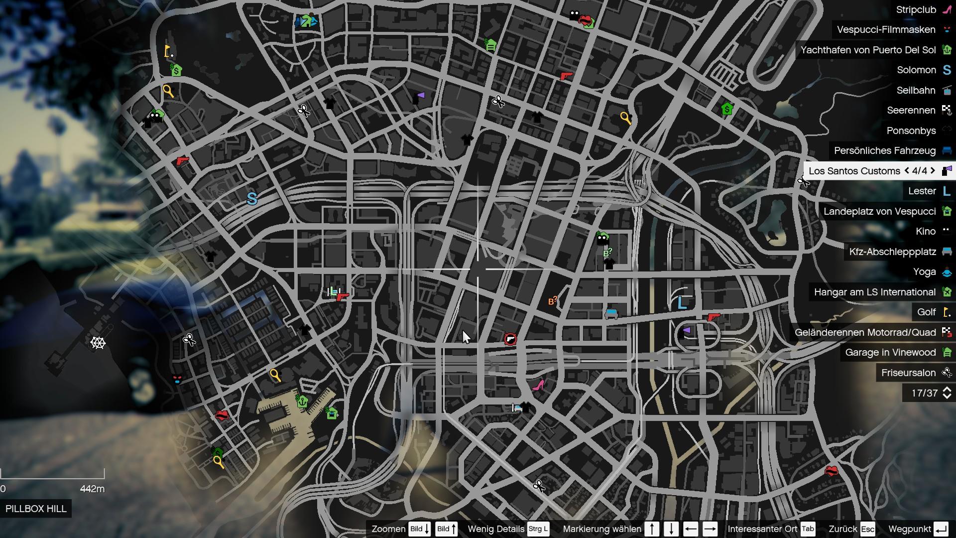 GTA 5 map with all notations