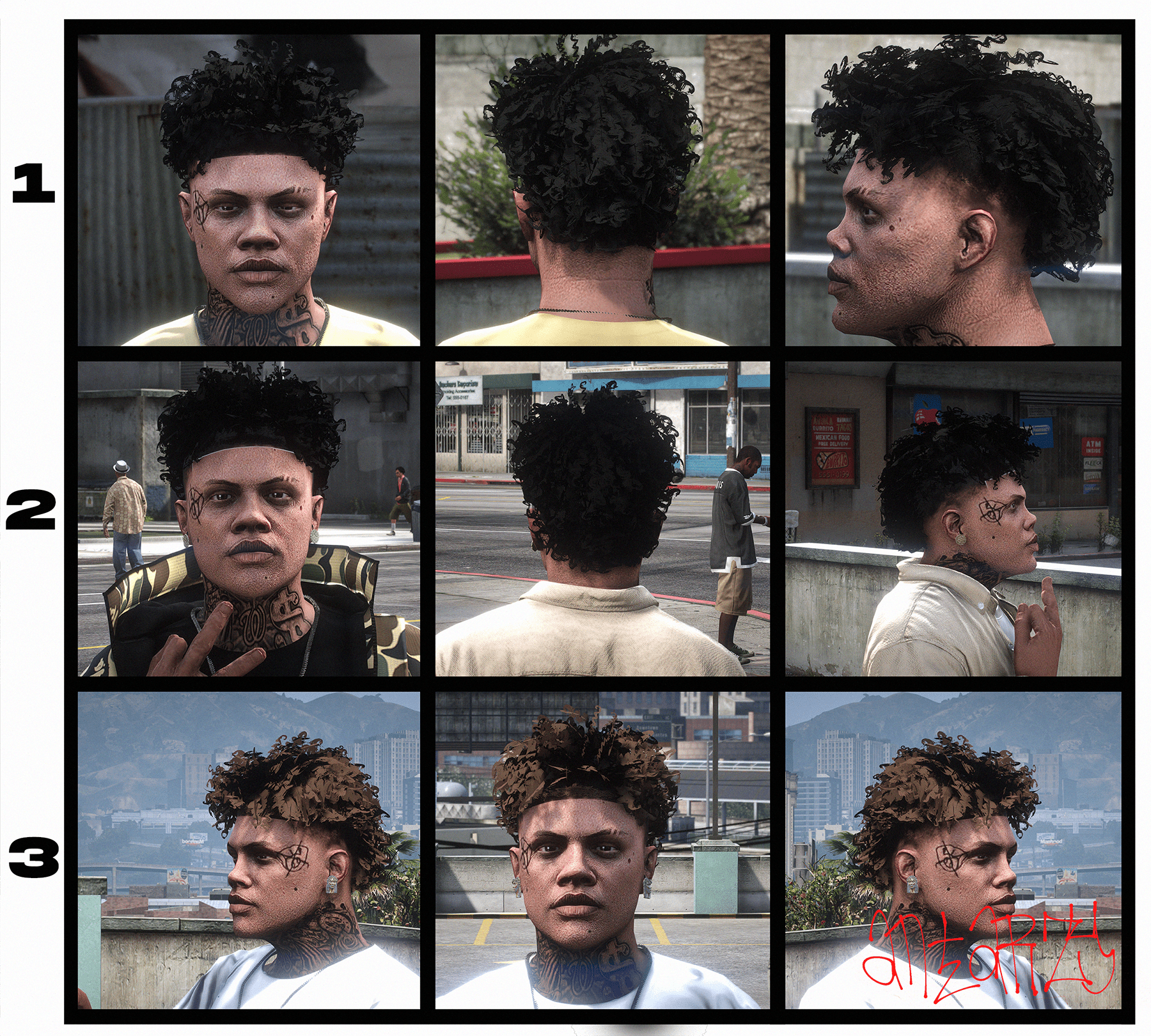 Curly Mohawk For Mp Male Gta5